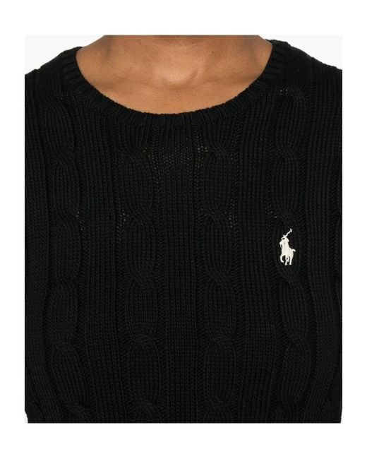 Polo Ralph Lauren Black Pony Embroidered Crewneck Jumper