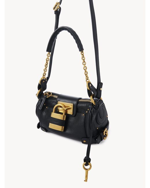 Chloé Black Chloé Paddington Padlock Detailed Small Shoulder Bag