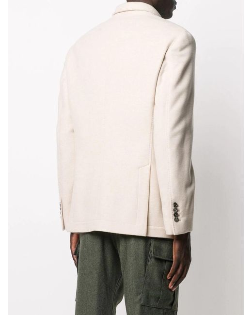 Brunello Cucinelli Natural Long Sleeved Single Breasted Jacket for men