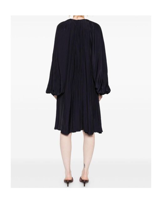 Lanvin Blue Wide Leg Pleated Dress