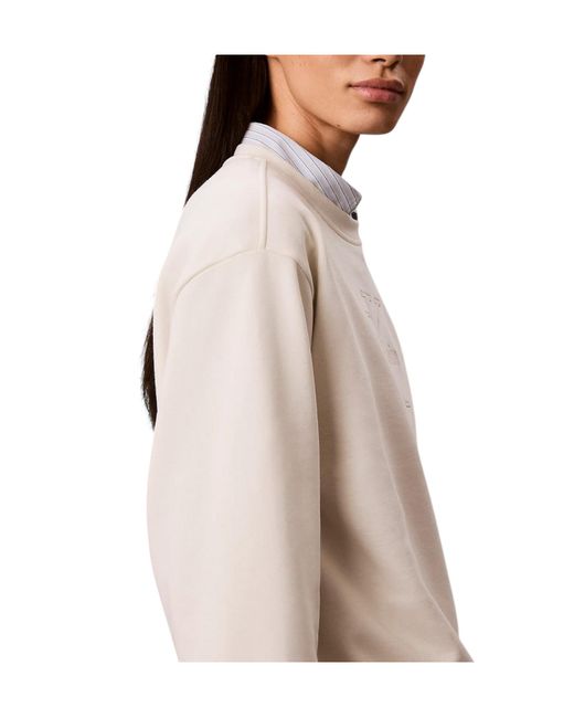 Calvin Klein Pink Cotton Terry Monogram Sweatshirt