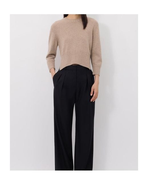 Loulou de Saison Natural Mora Lds Cropped Jumper