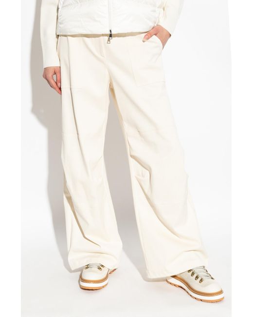 Moncler White Wide-Leg Pants
