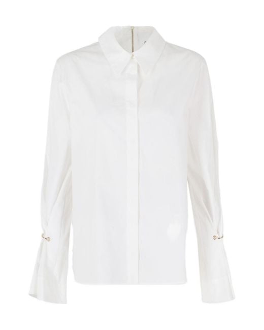 Erika Cavallini Semi Couture White Long-Sleeved Shirt