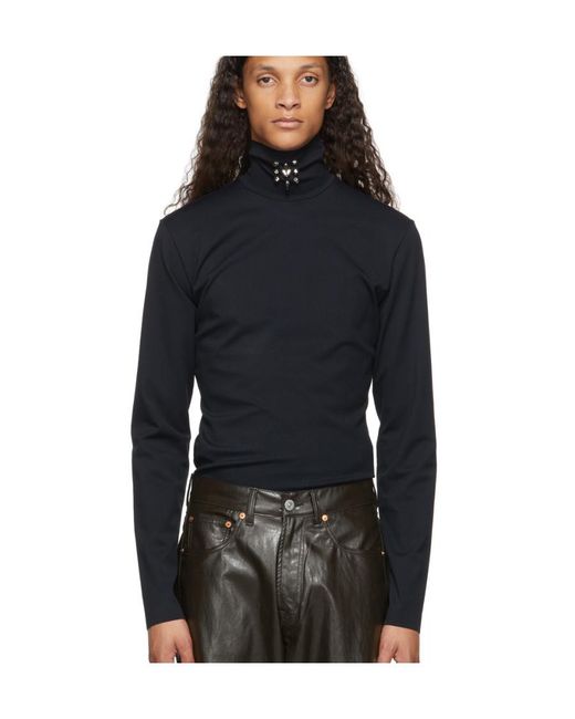 we11done Black High-Necked Pullover