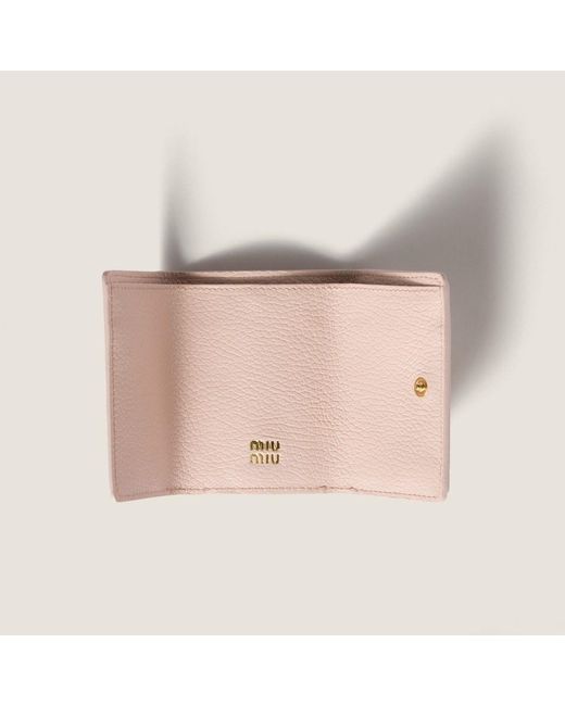 Miu Miu Pink Small Leather Wallet