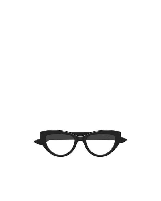 McQueen White Eyewear Cat-Eye Frame Glasses