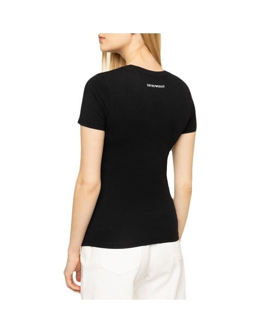 Emporio Armani Black Logo Print T-Shirt