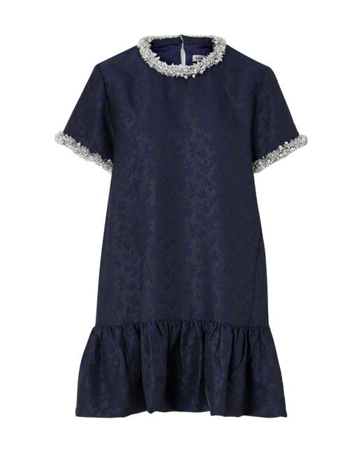 Jonathan Simkhai Blue Alison Jacquard Mini Dress