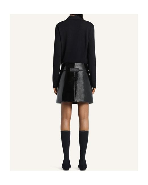 Courreges Black Flap-Pocket Mini Skirt