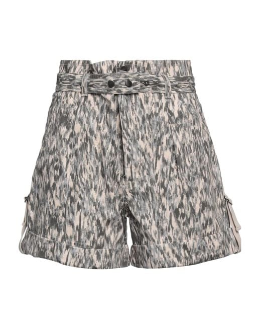 Isabel Marant Gray Camouflage Pattern Shorts