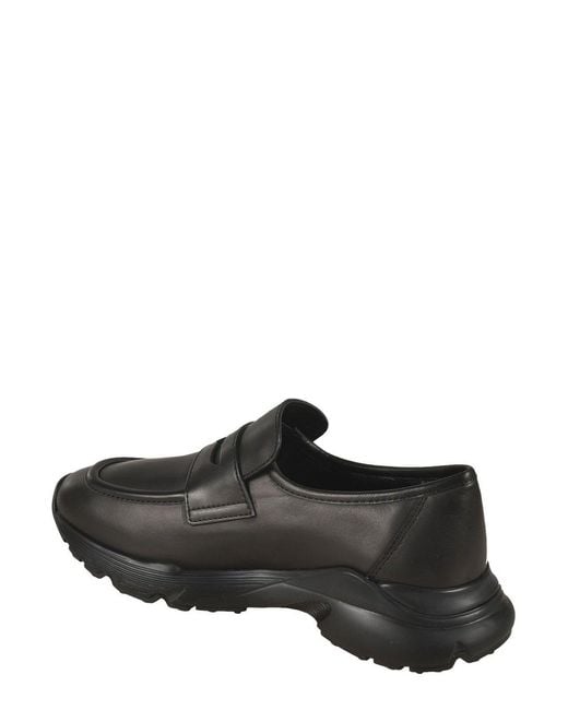 Tod's Black Penny Bar Sporty Loafers