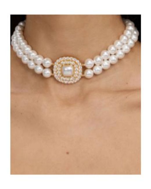Self-Portrait Metallic Embellished Choker