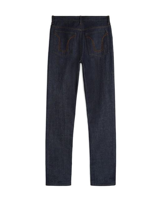 Jil Sander Blue Mid-Rise Straight-Leg Jeans for men