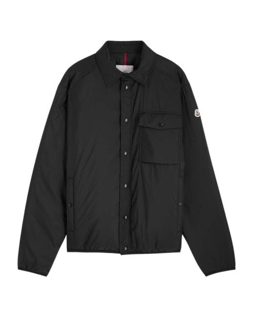 Moncler Black Quilted Shell Jacket for men
