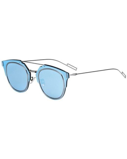 Dior Blue Round Sunglasses for men