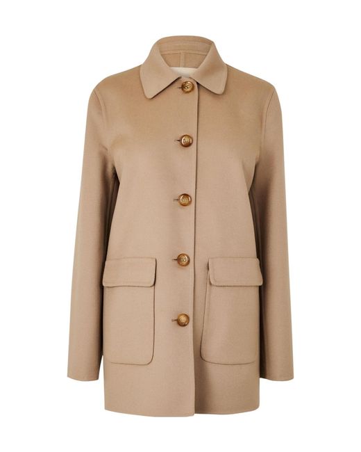 Valentino Natural Short Lapel Wool Coat