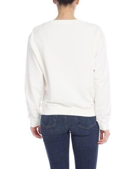 Moncler White Logo Details Sweater