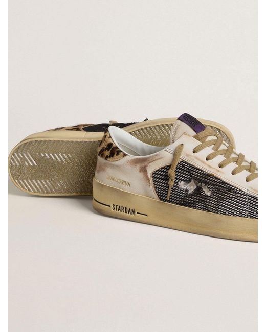 Golden Goose Deluxe Brand Brown Stardan Lace-Up Sneakers for men