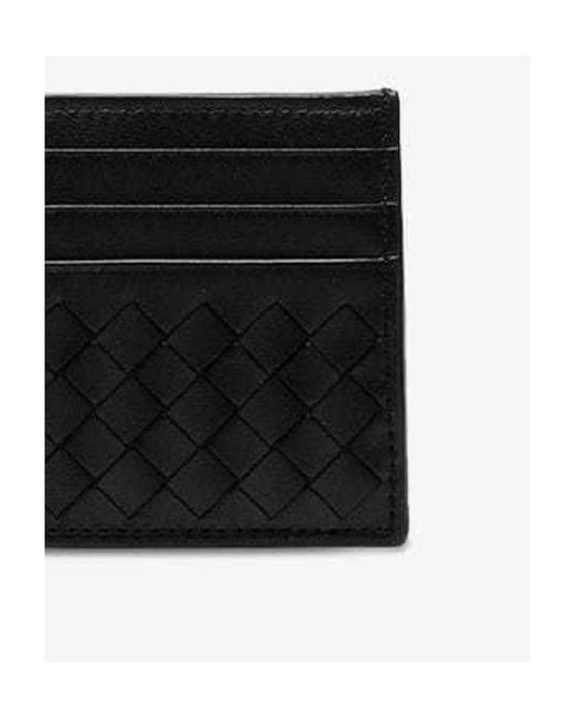 Bottega Veneta Black Intrecciato Cardholder