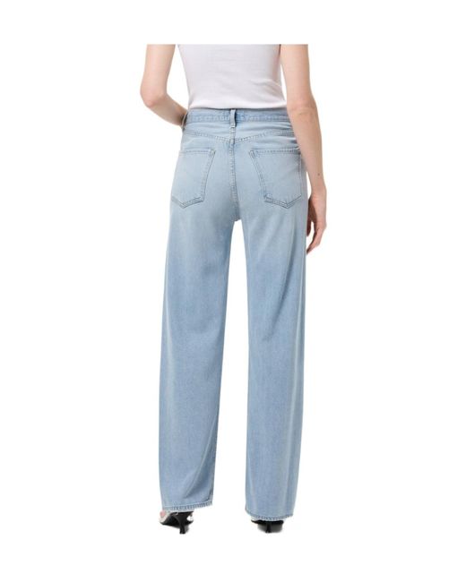 Agolde Blue Ren 32 High-Rise Wide-Leg Jeans