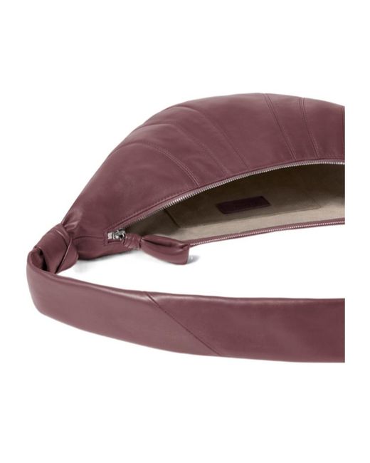 Lemaire Purple Medium Croissant Leather Bag