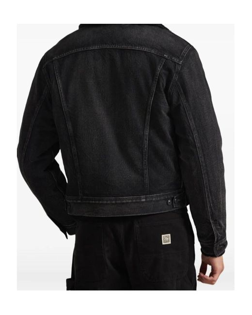 Polo Ralph Lauren Black Logo Trucker Denim Jacket for men