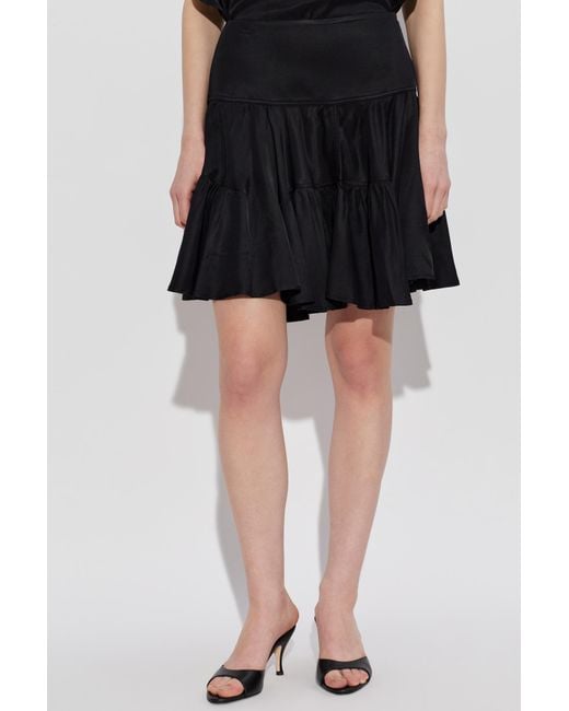 IRO Black Pleated Midi Skirt