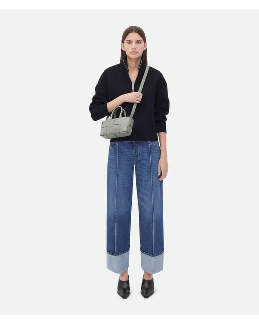 Bottega Veneta Gray Mini East-West Arco Tote Bag