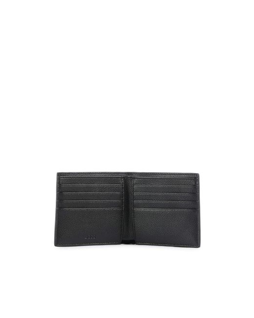 Boss Black Boss Logo Embossed Bi-Fold Wallet for men