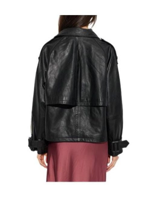 AllSaints Black Reya Belted Jacket