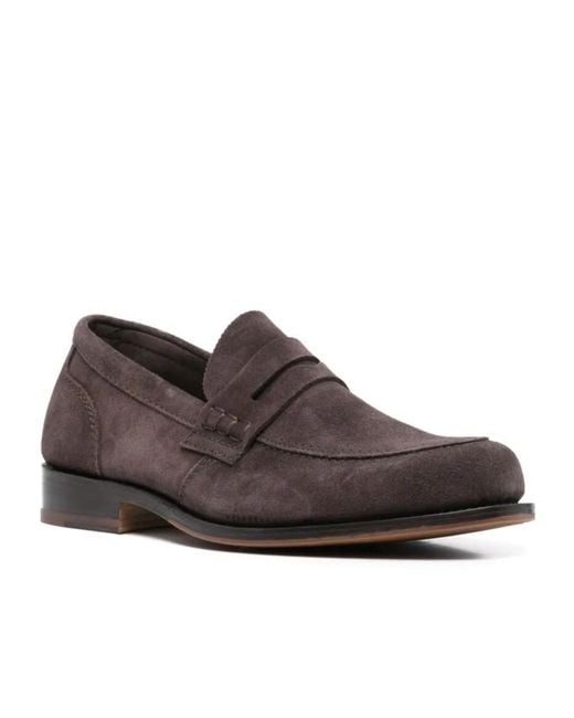 Tricker's Brown Suede Loafers for men