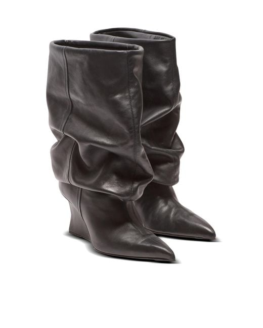 Balmain Black Wedge Ankle Boots