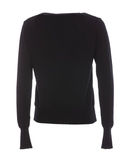 Vivienne Westwood Black Orb Embroidered Knitted Jumper