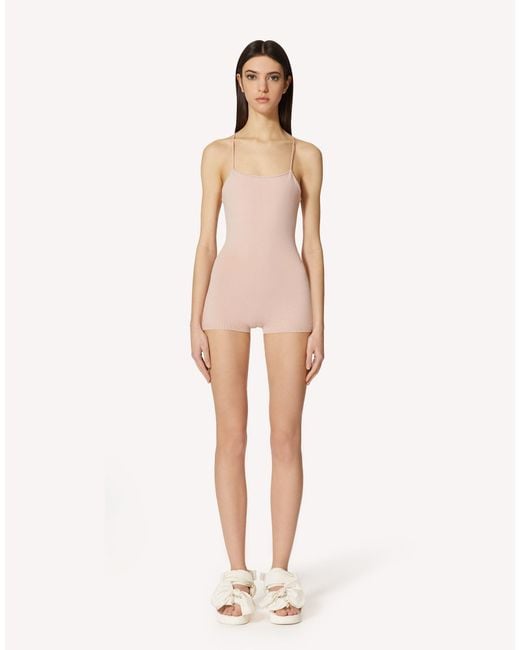 RED Valentino Pink Crisscross Strap Lightweight Jumpsuit