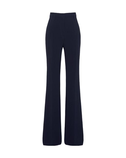 Max Mara Blue Studio Flared Cady Trousers