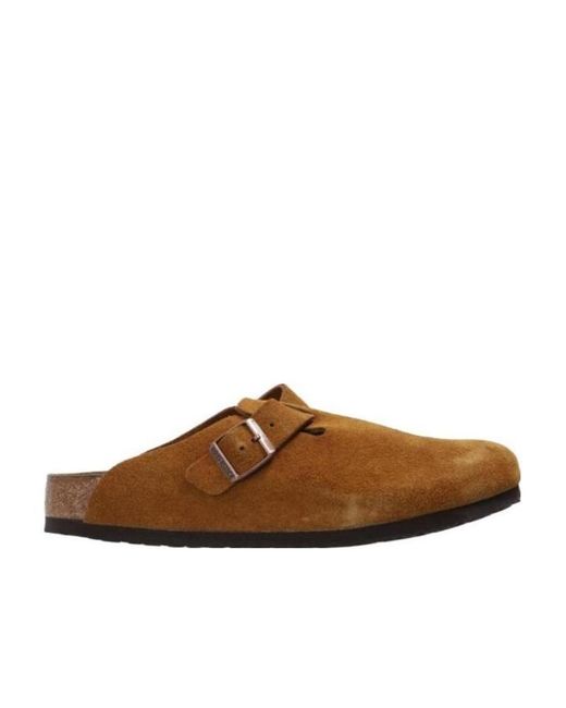 Birkenstock Brown Boston Slip-On Sandals for men