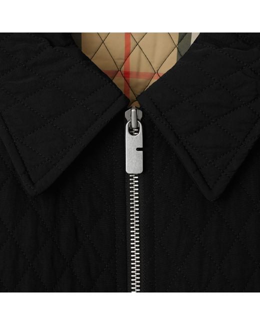 Burberry Black Quilted Zip-Up Jacket