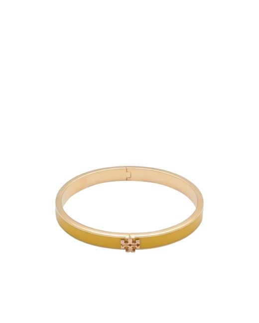 Tory Burch White Push-Clasp Bracelet