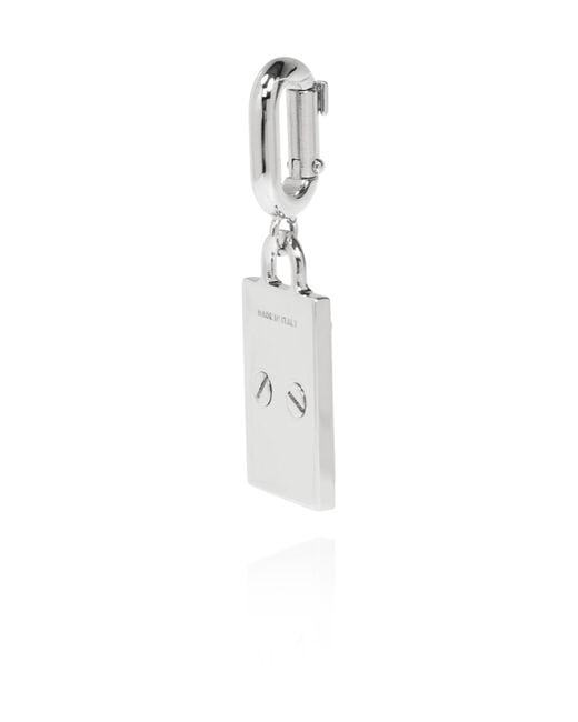 Dolce & Gabbana White Logo Engraved Pendant for men