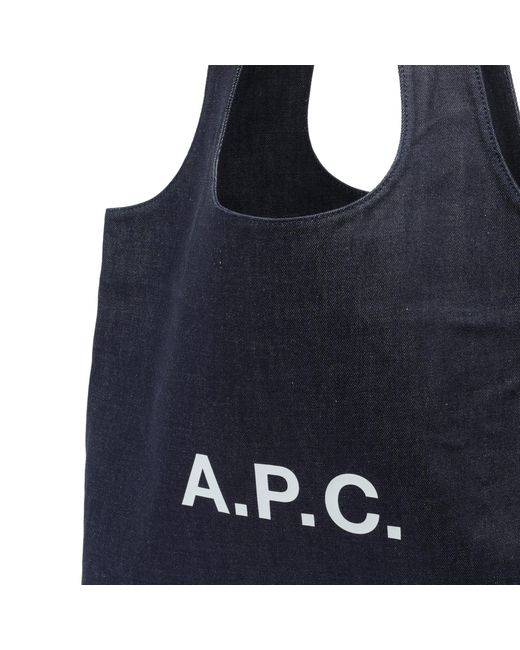 A.P.C. Blue Ninon Tote Bag Canvas Cohiz-M61565