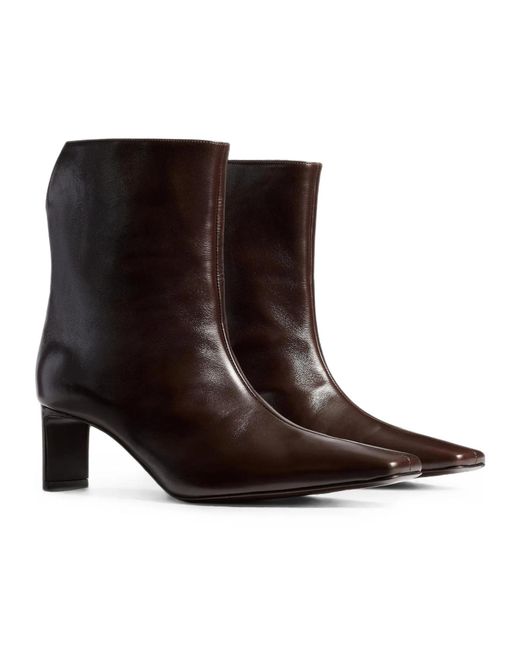 Khaite Brown Ona Ankle Boots