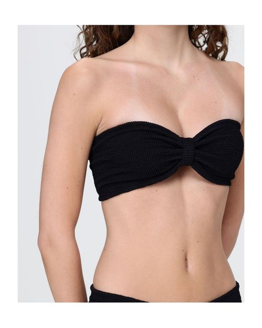 Hunza G Black Alicia Crinkle Bikini
