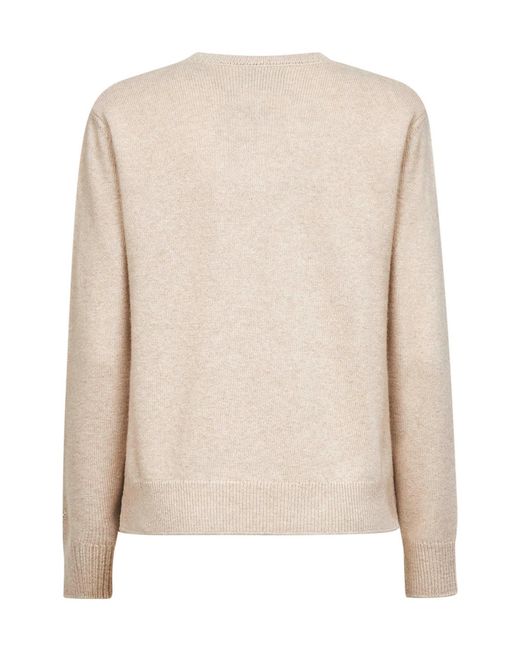 Mc2 Saint Barth Natural Embroidered Jumper