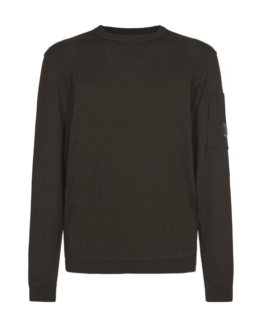 C P Company Black Lens Detail Crewneck Jumper for men