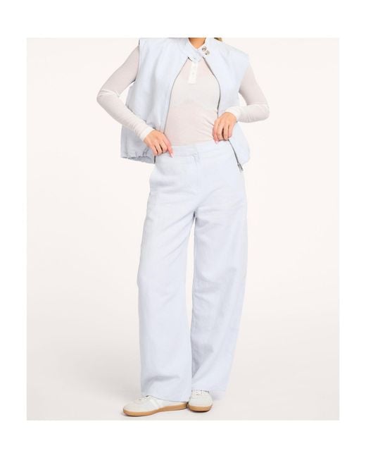 Samsøe & Samsøe White Sarokos Elasticated-Waist Trousers