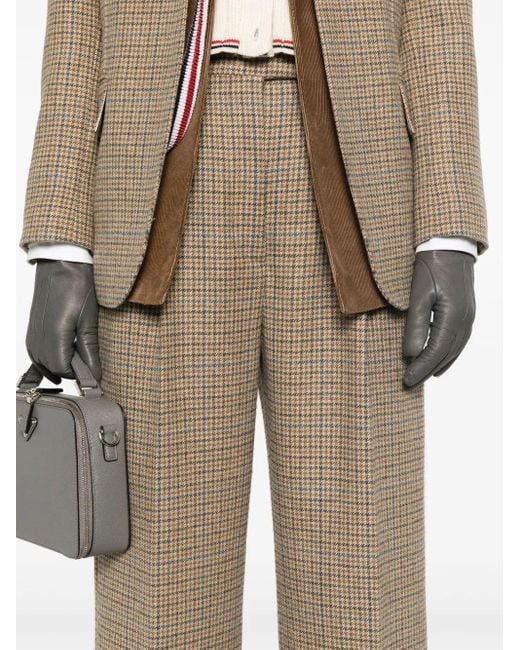 Thom Browne Gray Ginclub Check Cheviot Tweed Trousers