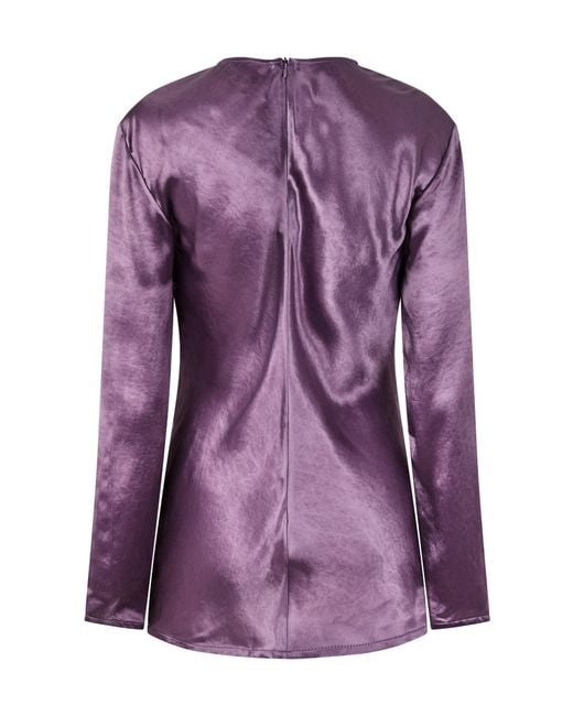 Bottega Veneta Purple Long Sleeve Blouse