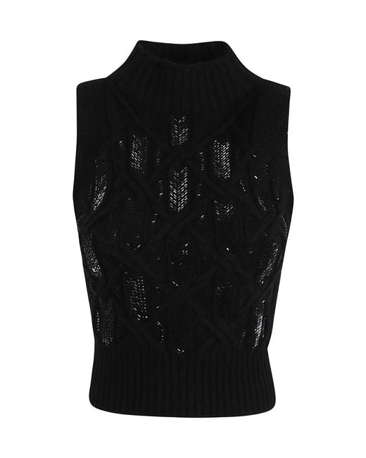 Ermanno Scervino Black Knitted Top