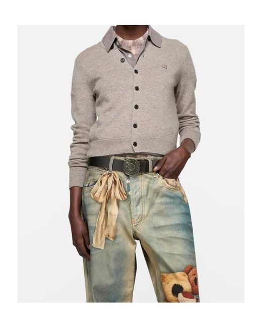 Acne Natural Buttoned Cardigan